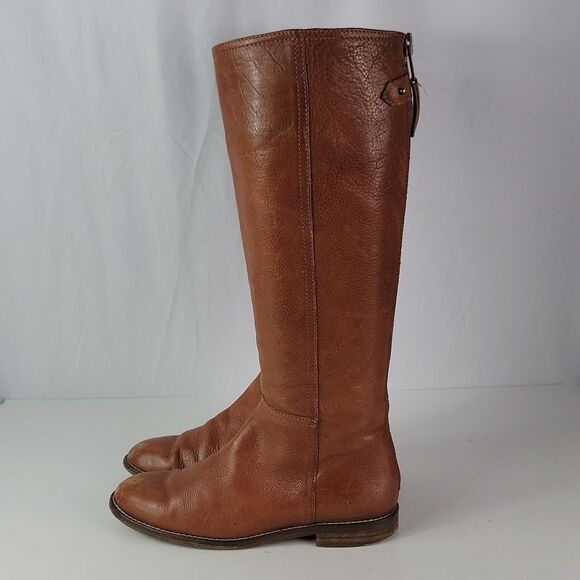 Madewell Sidney Tall Brown Leather Women's Riding Boots - Picture 6 of 15